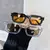 Óculos de Sol VITA® Renata Retangular Feminino Luxuoso com Lentes Espelhada