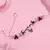 Cristal preto disney dos desenhos animados mickey frisado pulseiras cor prata co - comprar online