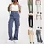 Calça cargo com cintura ajustável