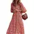 Vestido VITA® MsChuh Vintage Elegante com Estampa Floral, Decote em V e Estilo Solto - loja online