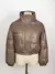 Jaqueta Puffer Cropped Couro Fake Feminina - comprar online