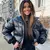 Jaqueta Puffer Cropped Couro Fake Feminina na internet