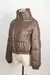 Jaqueta Puffer Cropped Couro Fake Feminina - VITA