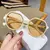 Óculos de sol VITA® Opuyym Feminino Elegante Oval com UV na internet