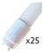 Tubo Led 18w T8 120cm Vidrio Interelec Luz Fría Conexion 1 Punta.