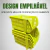 Kit 4 Cesto Caixa Bin Empilhavel Expositor Organizado Amarel - loja online
