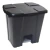 Kit 3 Lixeira 60l Com Pedal Preta Jsn Quadrada