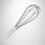 Batedor Fouet Inox Profissional 25cm Branco Caparroz - Creme, Clara