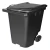 Imagem do Kit 2 Lixeira Contentor Grande Lixo Com Rodas 120 Litros Jsn