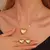 Conjunto de jóias Elo de Amor em forma de coração na internet