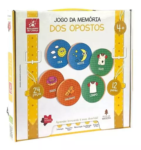 JOGO DE MEMORIA DOS OPOSTOS INFANTIL - BRINCADEIRA DE CRIANÇA
