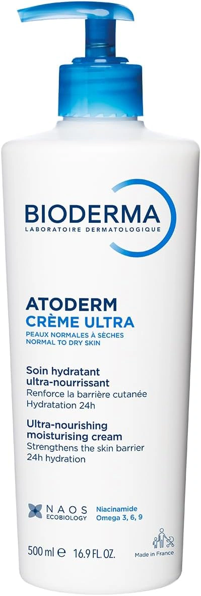 Bioderma Atoderm Creme Ultra Hidratante Corporal 500ml Hidratação Intensa Pele Seca e Sensível