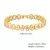 Pulseira 14k banhada a ouro zircônia