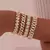 Pulseira 14k banhada a ouro zircônia na internet