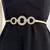 Cinto de corrente de ouro rhineston