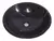 Lavabo Ovalin Mármol Negro Redondo De Sobreponer 30cm*30cm - tienda en línea