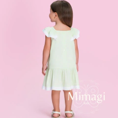 Vestido Infantil Linho Verde Bordado Petit Cherie na internet