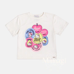 Camiseta Infantil Momi Hello Kitty Estampa Etiquetas - comprar online