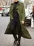 Casaco Fino moda Trench Streetwear overlong