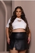 Shorts Saia Couro Curve Luna plus - comprar online