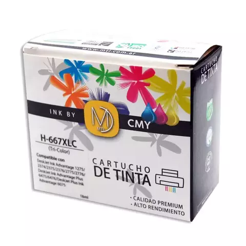 CARTUCHO TINTA ALTERNATIVO 667XL COLOR - comprar online