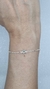 Pulseira Swarovski Círculo Azul Claro e Liso - Misty - Jóias em Prata