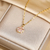 Colares de pingente de aço inoxidável para mulheres, bonito romântico rosa Sakura, moda coreana, feminino Sexy Clavícula Cadeia, presente da jóia - DiVAH