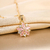 Colares de pingente de aço inoxidável para mulheres, bonito romântico rosa Sakura, moda coreana, feminino Sexy Clavícula Cadeia, presente da jóia na internet