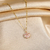 Colares de pingente de aço inoxidável para mulheres, bonito romântico rosa Sakura, moda coreana, feminino Sexy Clavícula Cadeia, presente da jóia - comprar online
