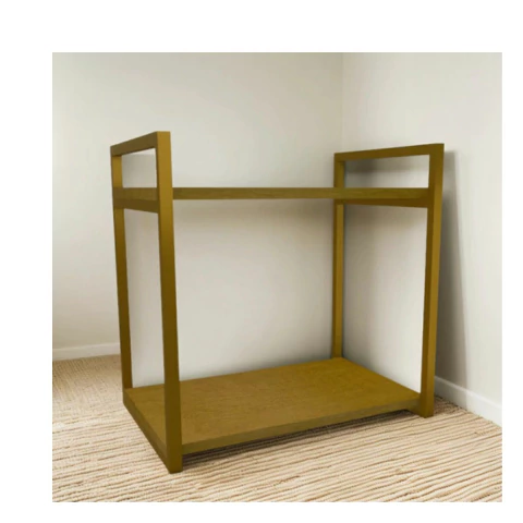 Nicho De Parede Industrial Ferro Dourado Tampo 40cm