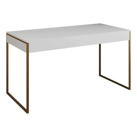 Escrivaninha Ferro Dourado Malta Industrial Premium 137x53cm na internet