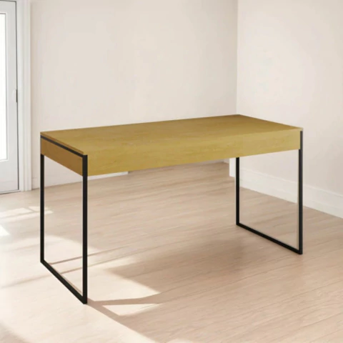Mesa Escrivaninha Industrial Apoio 120x53cm Ferro Preto - loja online