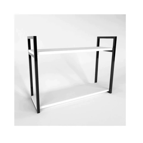 Nicho Ferro Preto Madeira 60cm Bahamas - Up Home Decor