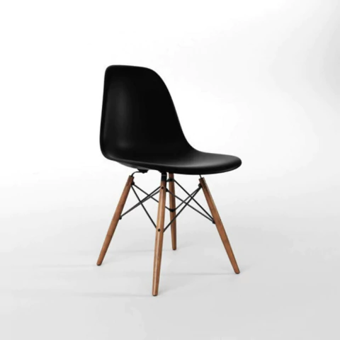 Conjunto De Mesa De Jantar Eames Eiffel Wood - Red. De 90 Cm - comprar online