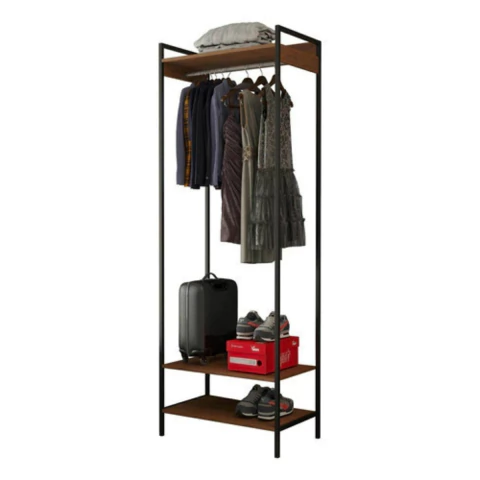 Closet Industrial Ferro Preto Com Cabideiro Longo Arara na internet