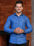 Camisa Social Masculina Jeans Manga Longa Slim 100% Algodão Elegante Botão Luxo na internet
