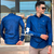 Camisa Social Masculina Jeans Manga Longa Slim 100% Algodão Elegante Botão Luxo - comprar online