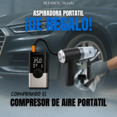 COMPRESOR DE AIRE PORTATIL MULTIFUNCION + ASPIRADORA PORTATIL CLEANER DE REGALO
