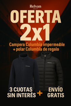 CAMPERA COLUMBIA IMPERMEABLE + POLAR COLUMBIA DE REGALO - comprar online
