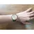 Relógio Masculino Technos Dourado Golf pulseira em couro Marron