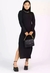 Vestido Midi Manga Longa e Gola Alta Fenda Preto | NR8 - comprar online