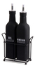 Conjunto Galheteiro De Vidro 300ml 2 Peças Preto C/ Dosador na internet