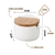 Saleiro De Porcelana Com Tampa De Bambu Porta Tempero Manhattan com Colher de Porcelana - loja online