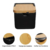 Saleiro 270ml Porcelana E Bambu Manhattan Preto Hauskraft