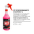 Frasco de 1 litro de desengraxante multiuso H7 com gatilho borrifador vermelho e líquido rosa