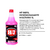 Frasco de refil de desengraxante multiuso H7 de 1 litro, embalagem rosa com tampa vermelha