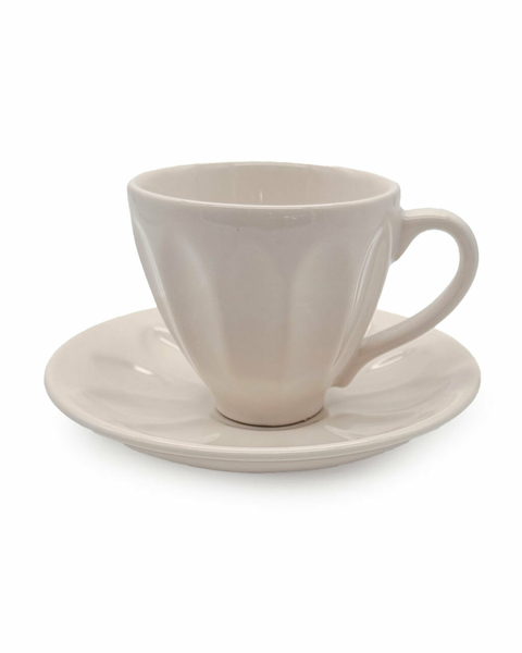 Set Plato y Taza de Café Efeso Cream - comprar online