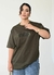 Imagem do Camiseta Oversized Premium Gratidão - Verde Militar