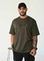 Camiseta Oversized Premium Gratidão - Verde Militar - Consagra Tshirts