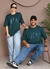 Camiseta Oversized Premium Jesus - Verde Petróleo - Consagra Tshirts